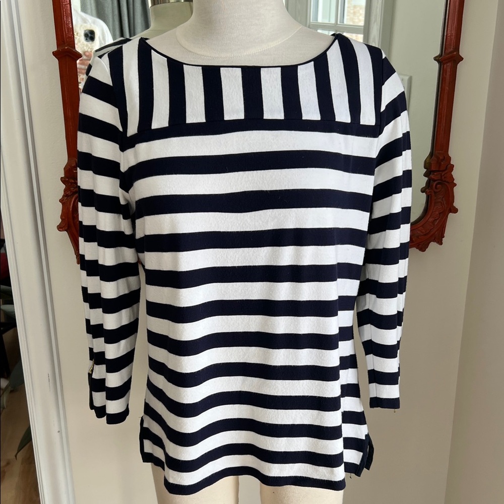 Talbots 3/4 sleeve long Crew neck Pullover Top size large